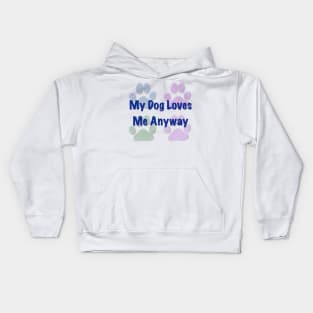 My Dog Loves Me Kids Hoodie